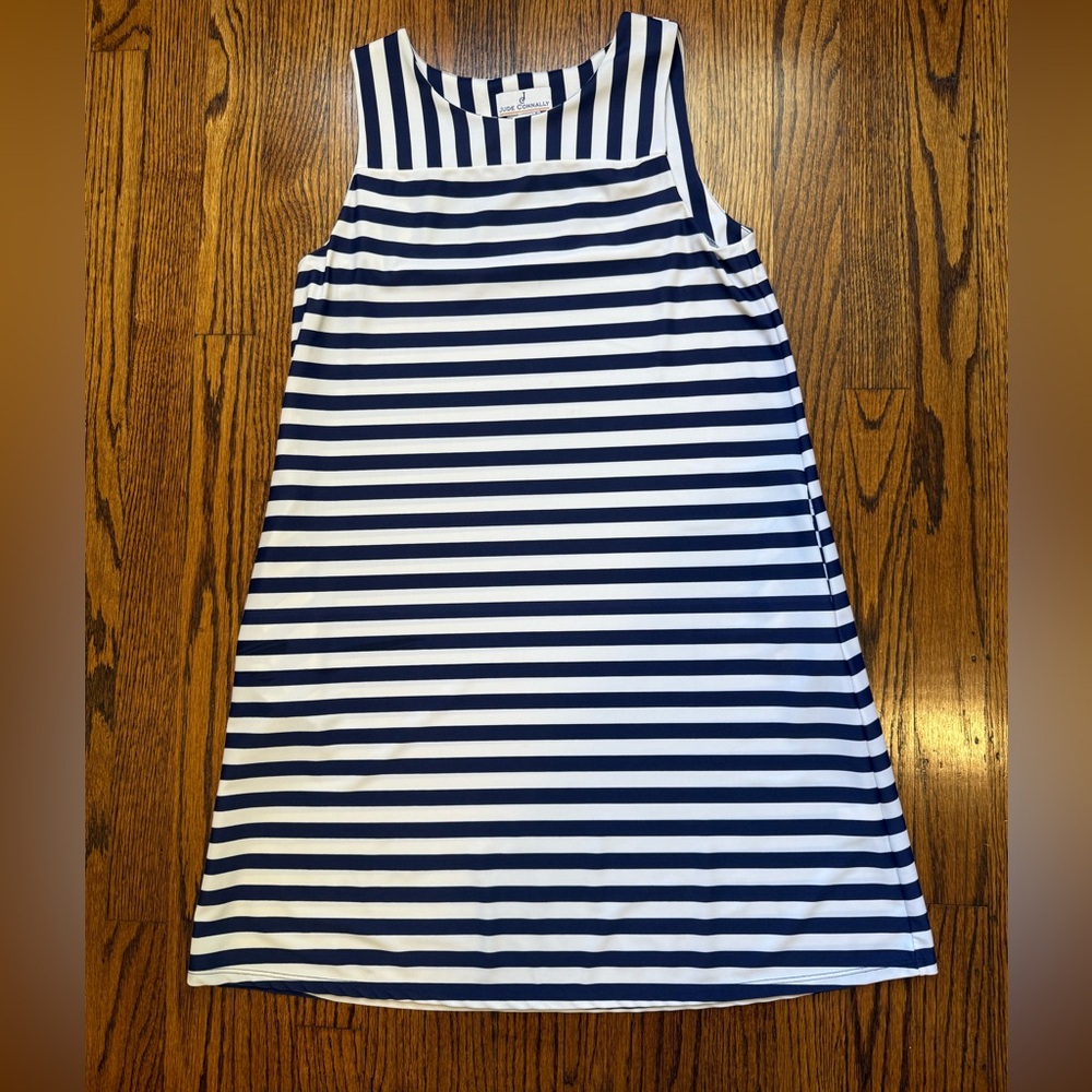 Jude Connally Navy and White A-Line Dress